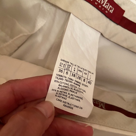 Max Mara white pants, never hemmed, raw hem - Picture 2 of 4